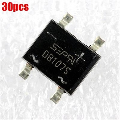30Pcs   Bridge Diode Smd DB107 DB107S 1A 1000V Single Phase New Ic tk *mq