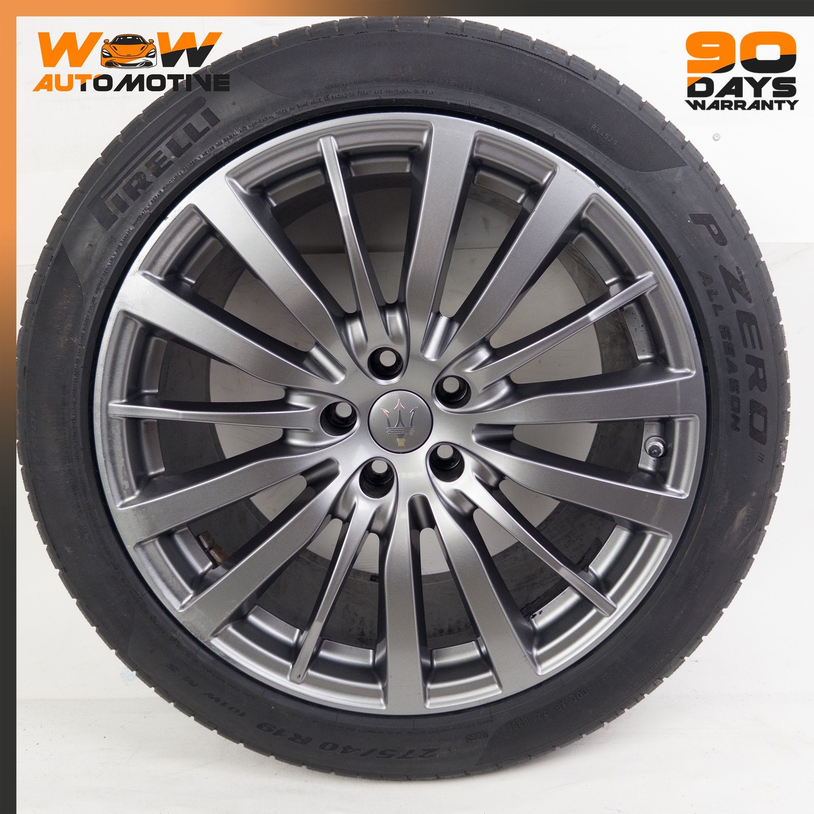 14-19 MASERATI GHIBLI FRONT REAR LEFT RIGHT 9.5 X 19 WHEEL RIM TIRE SILVER OEM