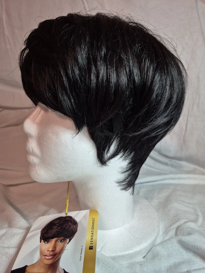 PELUCA SERIE CELEBRIDADES CABELLO HUMANO SENSATIONNEL EMPIRE RAMONA Color: 1B Nueva *Leer* Foto 2 de 4