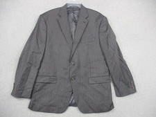 Lauren Ralph Lauren Blazer Mens 42S Gray Pinstripe 100 Wool Suit Jacket Classic
