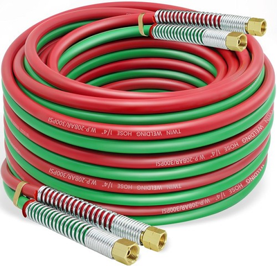 #ad 50FT 1 4quot; Oxy Acetylene Hose 9 16 18F 300PSI for Cutting Welding Torch $53.91
