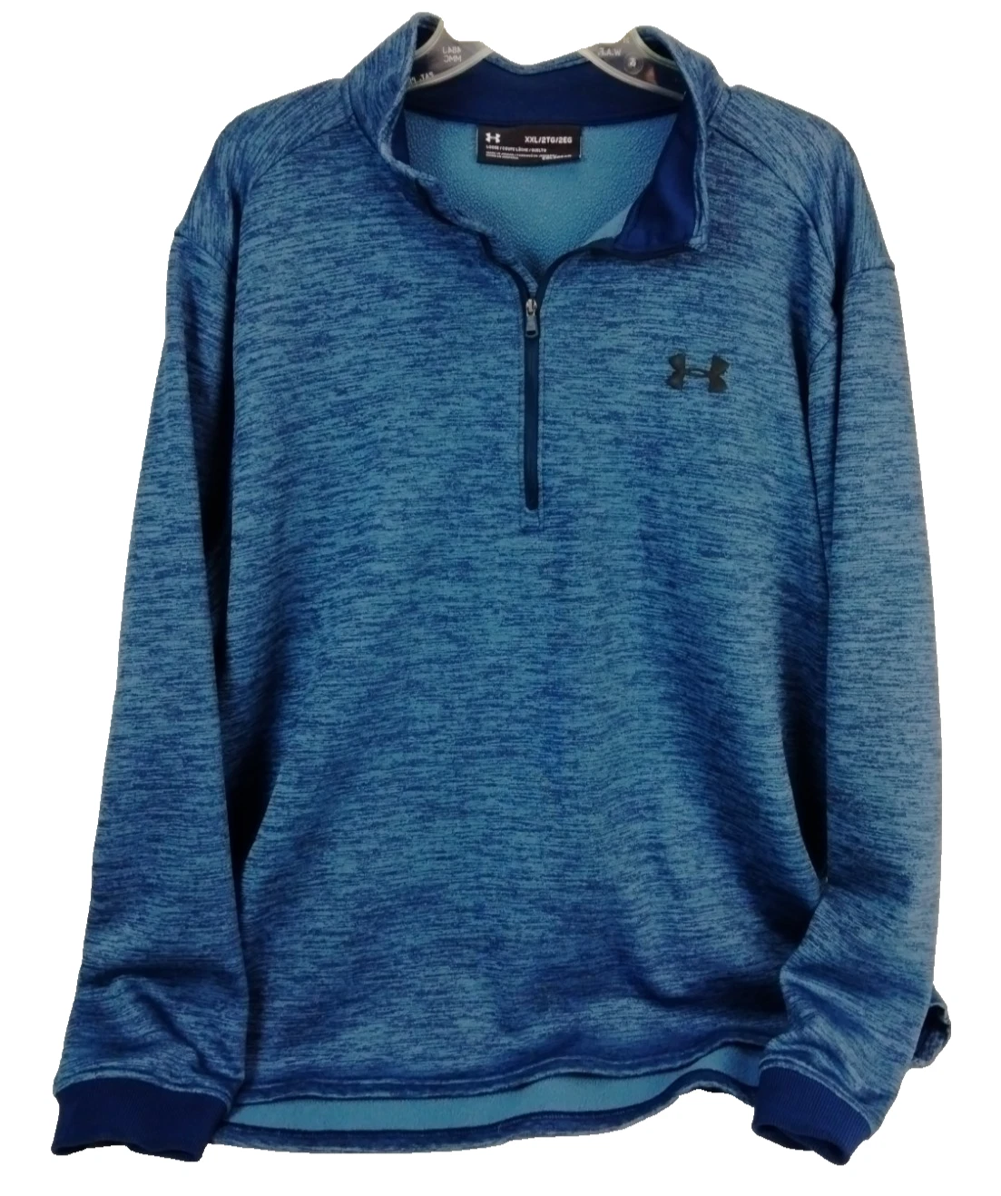 Under Armour ColdGear Loose Quarter Zip Pullover Blue Mens 2XL
