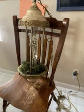 Vintage 70s Creators Inc. Hanging GODDESS Mineral Oil RAIN LAMP Light  30" Works