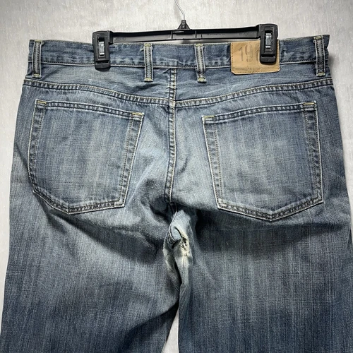 Vintage 1969 Gap Jeans Mens 38x32 Blue Loose Straight Fit 90s Y2K Medium Wash - Picture 13 of 19