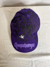 Vintage Y2K Goosebumps Purple w/Spider Hat youth size SnapBack RARE Glows