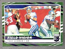 2021 Troy Aikman Panini Donruss Elite Field Vison Green Parallel Dallas Cowboy