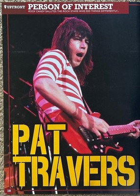 PAT TRAVERS  - 2019 Full page UK magazine poster