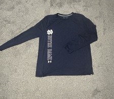 Under Armour Men’s University Of Notre Dame Navy Heatgear Long Sleeve Size 3XL