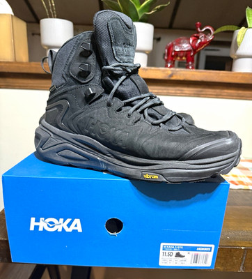 HOKA ONE ONE Kaha 3 GTX Men's Hiking Boots Black US 11.5 Medium MPN