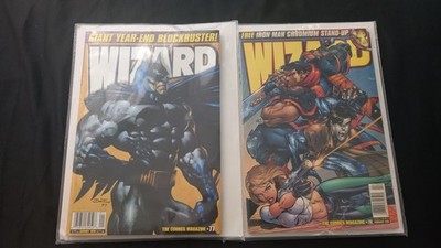 Lot of 2 Wizard Comics Magazines - 1998 - 77 & 78 - Boarded