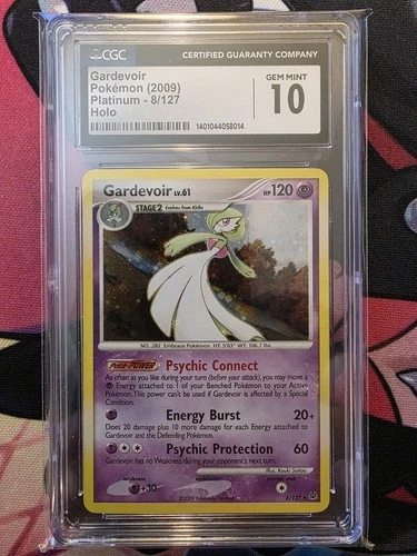 gardevoir 8/127 holo from platinum, cgc 10  population of 4