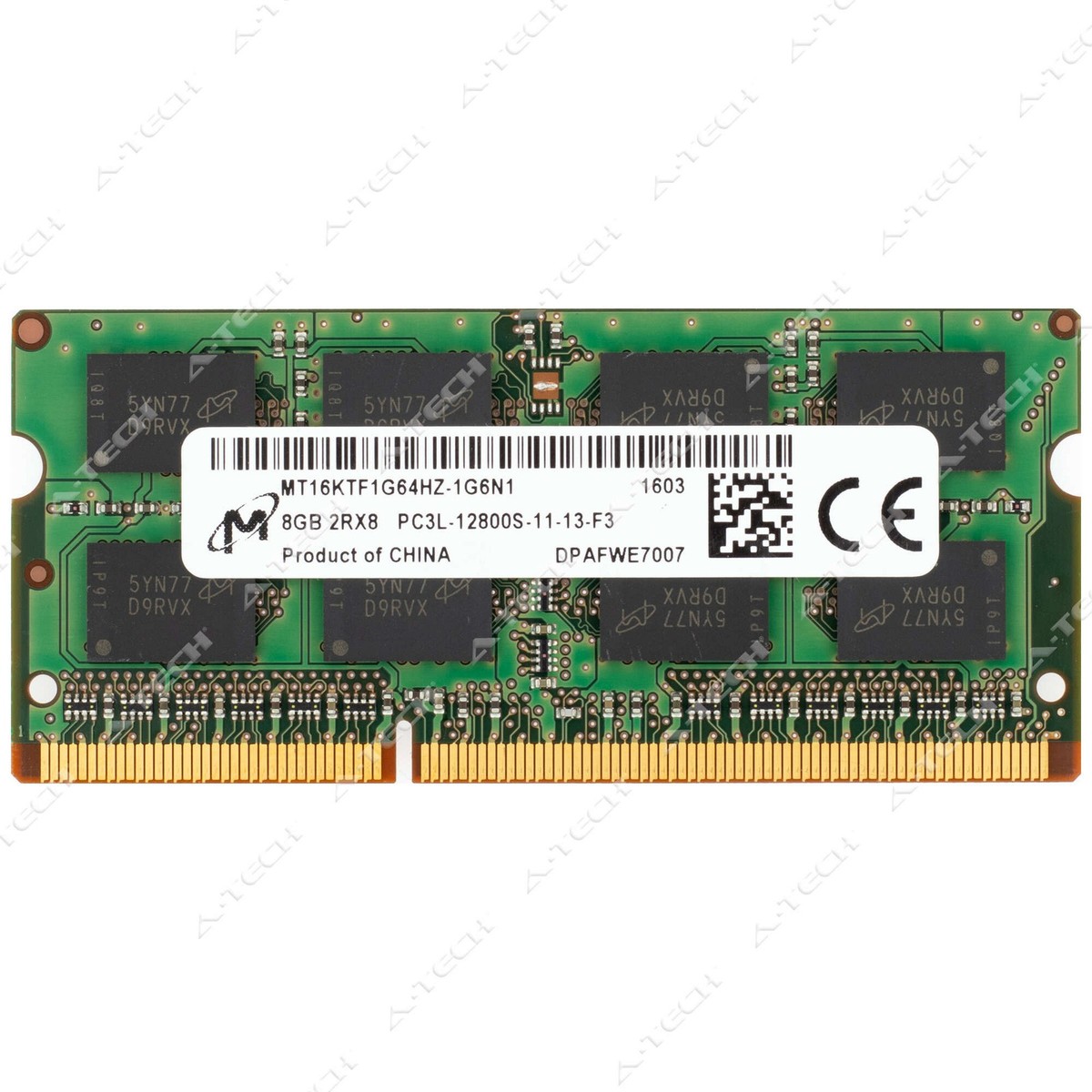 Micron 8GB DDR3-1600 PC3-12800 2Rx8 SODIMM Laptop Memory RAM