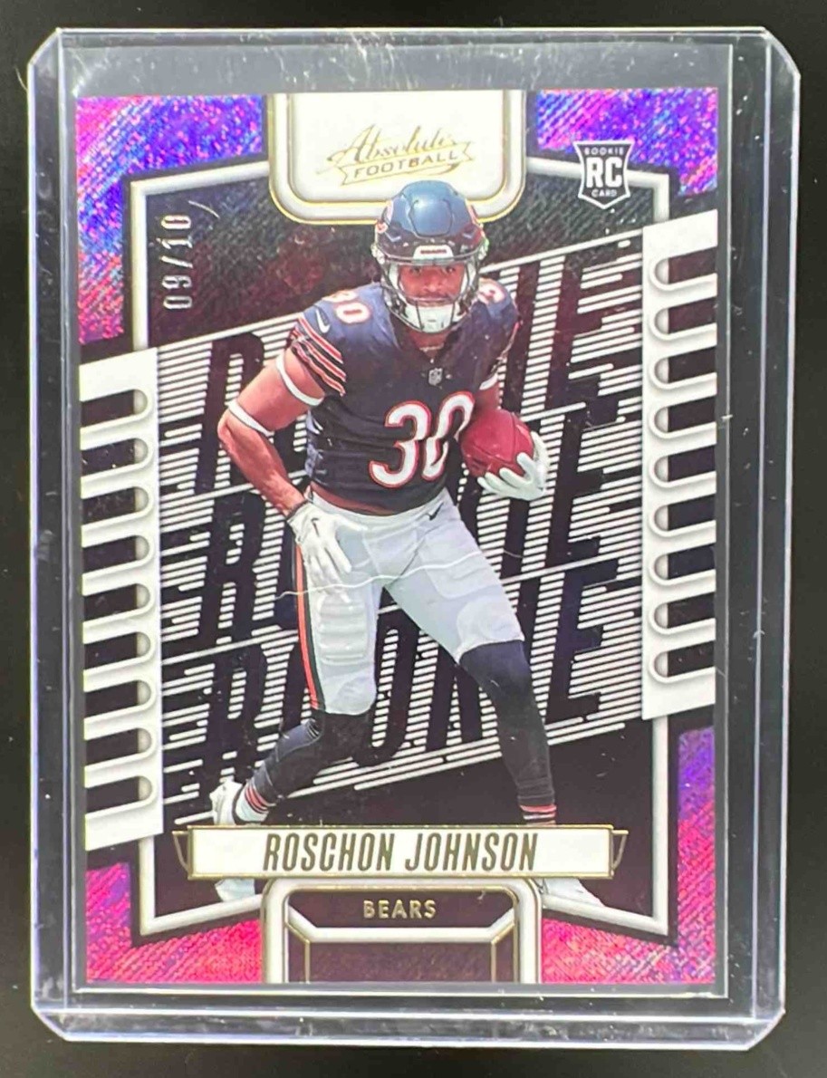 2023 Panini Absolute Roschon Johnson Purple Rain /10 #134 RC Bears
