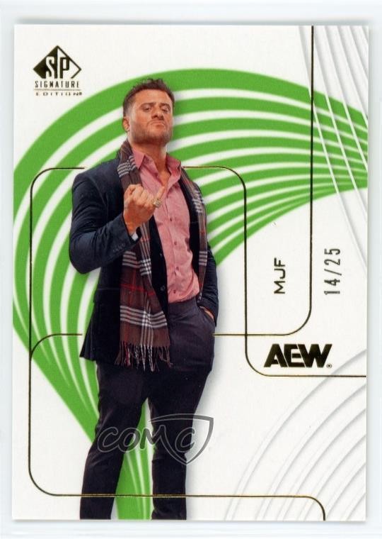 2026 Upper Deck AEW SP Signature Edition Green 14/25 MJF #69 ob9