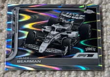 2025 Topps Chrome Formula 1 F1 #86 Oliver Bearman RC Black & White Raywave