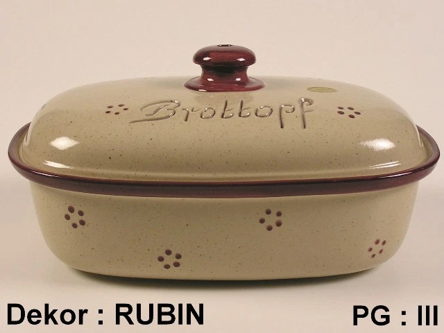 Brottopf 30 cm Rubin Oval , Steinzeug Westerwald - Bild 3 von 3