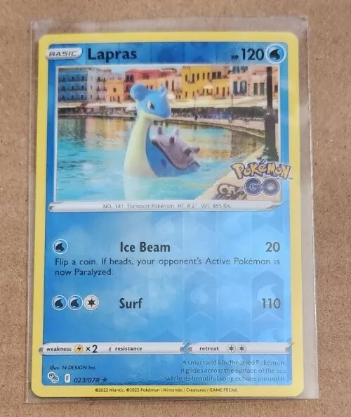 Carta Pokémon - Lapras 23/78 - Pokémon Go - Copag - Deck de Cartas