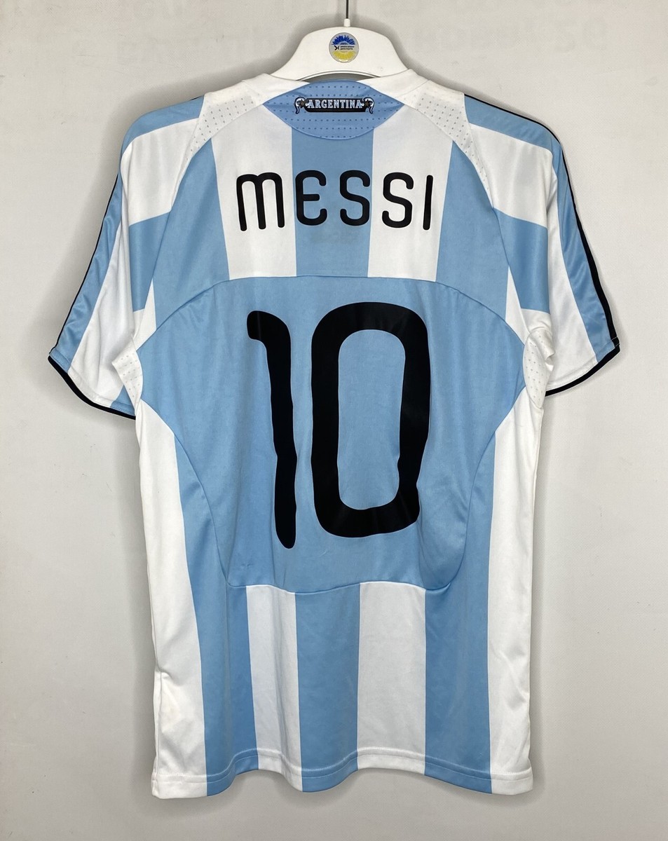 ウェア 07/08 Messi Argentina National Uniform 10 MESSI ARGENTINA 2007 2009 HOME FOOTBALL SHIRT SOCCER