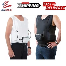 LVAD Men’s Tank Top for HeartWare – Black & White Comfortable LVAD Wear, S-4XL