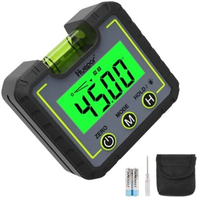 Digital Niveau Winkelmessgerät Magnet Mini Winkelsucher Level Box mit LCD Huepar