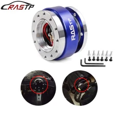 BLUE Car Steering Wheel Quick Release Hub Adapter Snap Off Boss Kit Universal