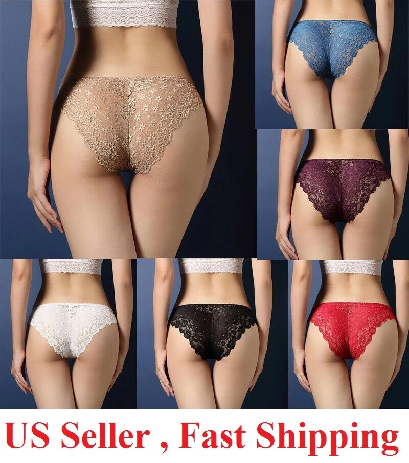 Women Sexy Lace Panties Knickers Lingerie Seamless Underwear G-string Briefs US - Image 2 of 2