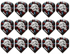 5 New Sets Winmau Mega Standard Dart Flights – Ships w/ Tracking - Side Skull