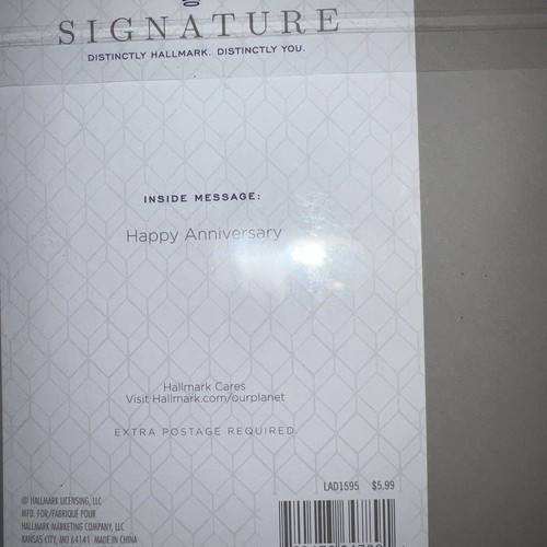 Hallmark (Signature) 3D Beautiful Small Glitter “Anniversary” Card - Picture 6 of 6