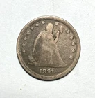 1891 Seated Liberty Quarter Circulated Last Year of Issue