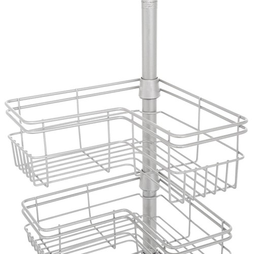 Glacier Bay "L" Style Pole Caddy in Satin Nickel mit 4 Ablagen - Bild 3 von 7