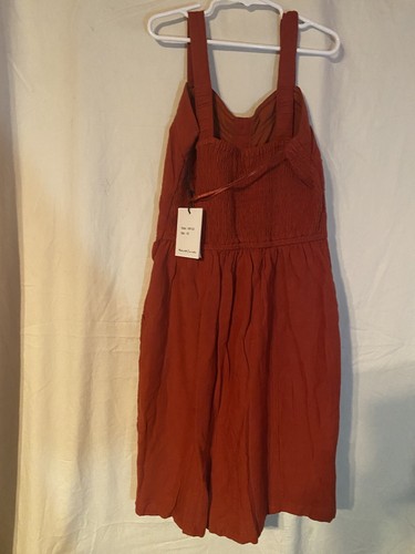 BNWT JAPNA XS LINEN BLEND ORANGE DRESS - Picture 4 of 9