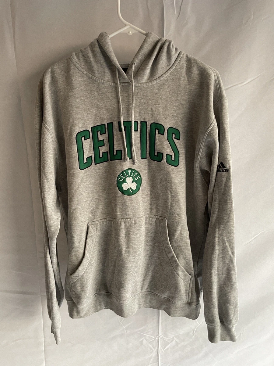 Adidas Boston Celtics Hoodie Sweatshirt Adult Small Gray Pullover NBA