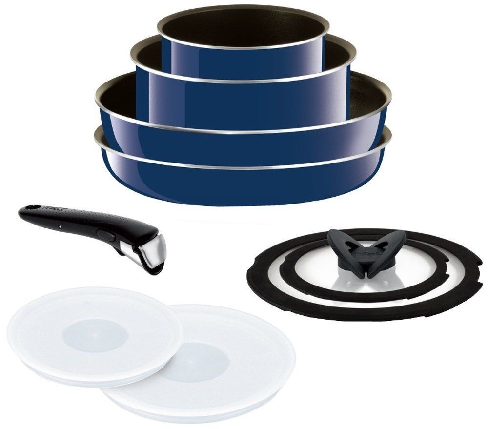 NEW T-Fal Frying pan 9 set Gas Fire only L61491 Blue Japan NEW T-Fal Frying pan 9 set Gas Fire only L61491 Blue Japan