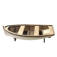 Kit modelo barco madera 1/24 138 mm 208 mm canoa balsa salvavidas hágalo usted mismo hecho a mano barco de madera