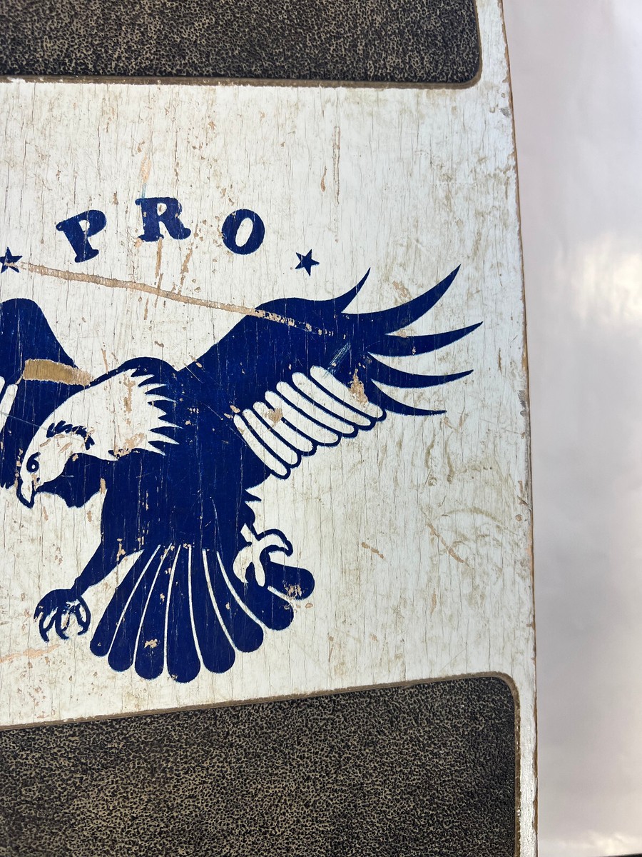 Vintage 80s PRO Eagle Skateboard T Rex & Human Skulls Dinosaur