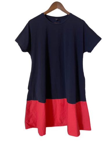 COS Contrast Panel Cotton Jersey Colorblocm Dress size M - Picture 1 of 10
