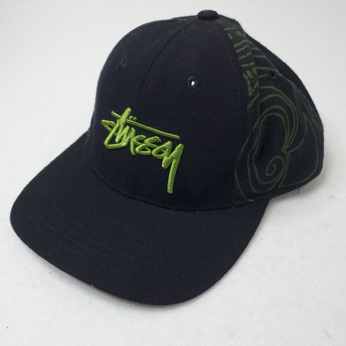 Vintage 90's Stussy Black Green Logo Made In USA Snapback Vintage 90's Stussy Black Green Logo Made In USA Snapback