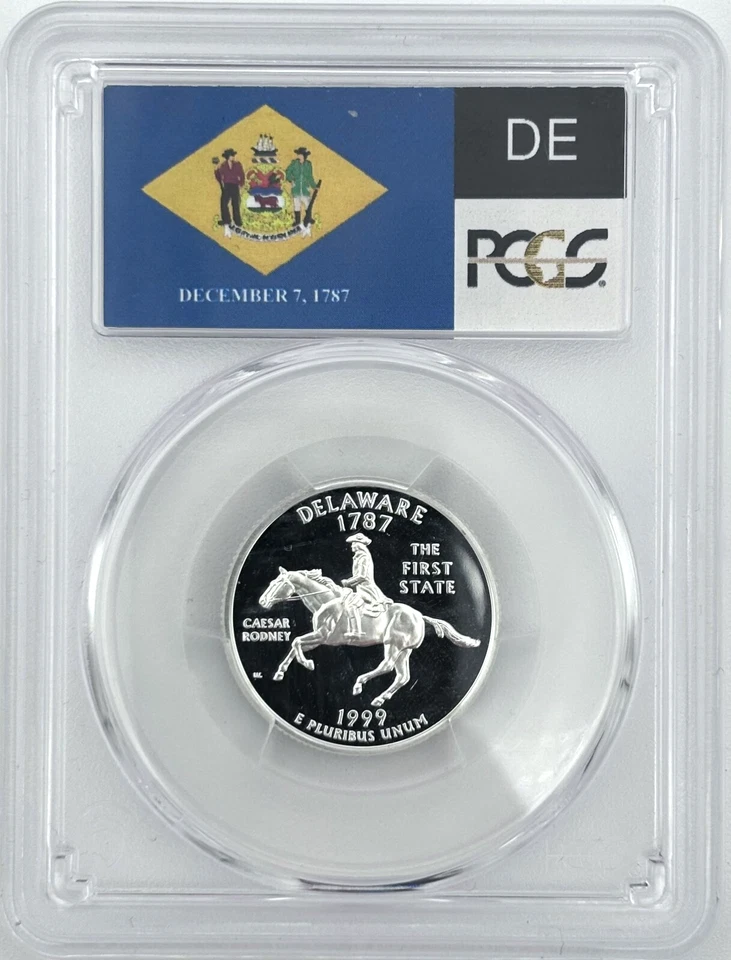 1999 S State Proof SILVER PCGS 70 Five Coin Quarter Set - Image 2 of 4