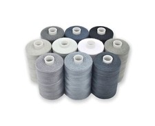 10 Spools Grey Shades Sewing Thread 1000YD Each for Quilting  Machine Sewing