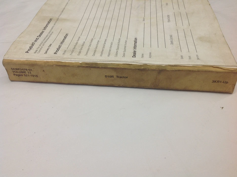 CAT Caterpillar D10R Tractor 3KR1 VOLUME 2 ONLY, Parts Manual SEBP2478-01 1998 - Image 2 of 4