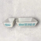 Vintage PYREX Amish Butterprint  Turquoise 0503 & 0502 - No Lids - No Chips
