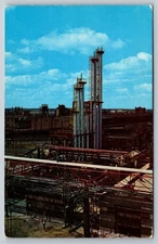 Michigan MI Midland The Dow Chemical Company Plant Vintage c1957 Postcard, V1