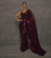 Heavy Fancy Bollywood Saree Designer Indian Sari Bridal Eid Wedding Party Wear