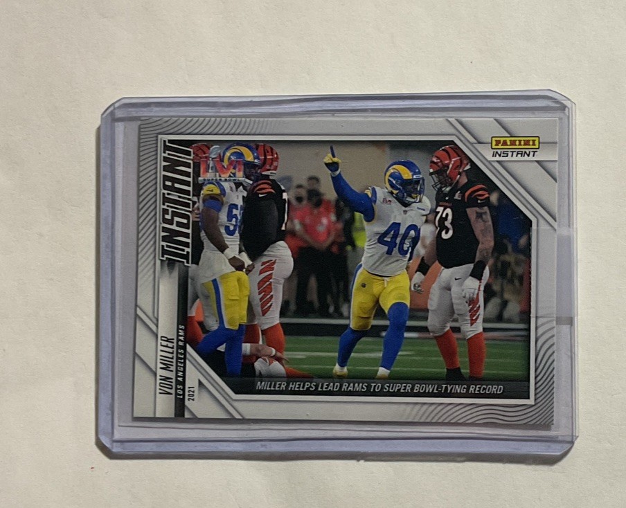 2021-2022 PANINI INSTANT #263 VON MILLER RAMS TIES SUPER BOWL RECORD  SP 535