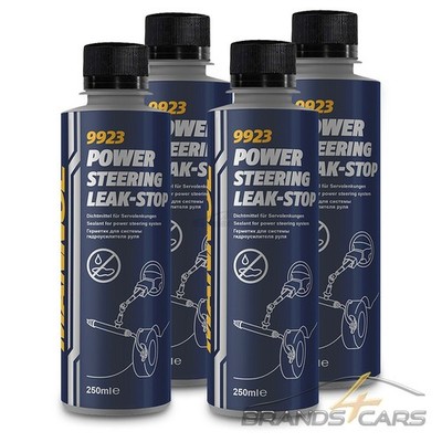 4x 250 ml MANNOL POWER STEERING LEAK-STOP ADDITIV ÖL VERLUST STOP DICHTUNG 