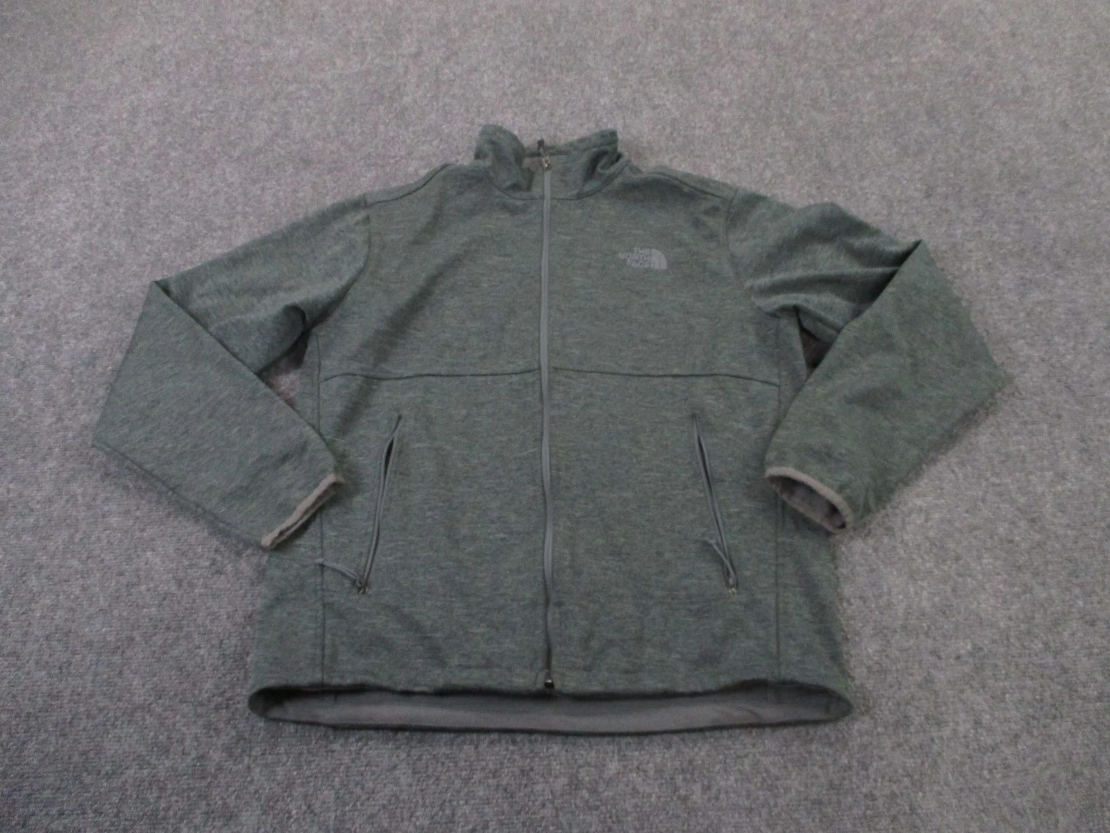 North Face Jacket Men M Green Lined Active Stretch Outdoors Hiking Track Logo