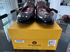 Di Bianco Gallo Men's Hand-Burnished Venetian Loafer- Vitello, Size 9.5, Italian