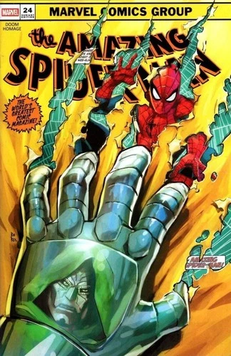 AMAZING SPIDER-MAN #24 ROD REIS DOOM HOMAGE VARIANT COVER NM MARVEL COMICS 2026
