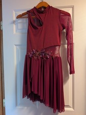 Elise Womens small Floral Harmony One Sleeve Lyrical Dress