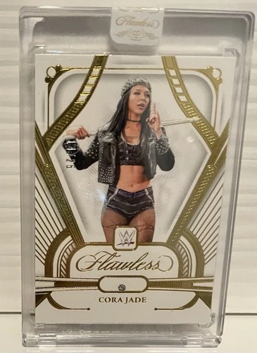 2024 Panini Flawless WWE Cora Jade Diamond Gold /25 Encased JNG
